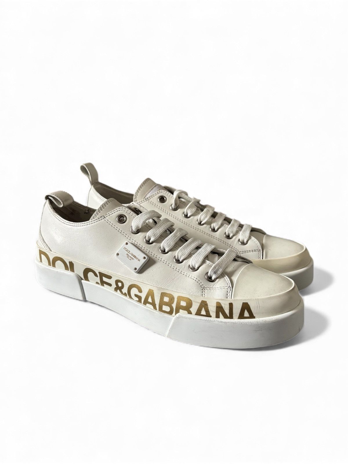 Dolce & Gabbana Dolce Gabbana leather sneakers Size US 7.5 / EU 40-41 - 1 Thumbnail