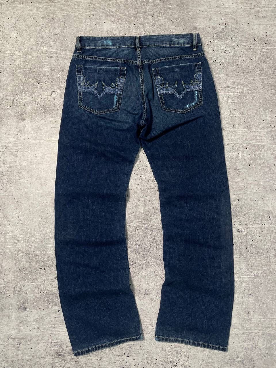 Diesel Vintage Crazy Diesel Painted Denim Jeans Y2K Size US 31 - 1 Thumbnail