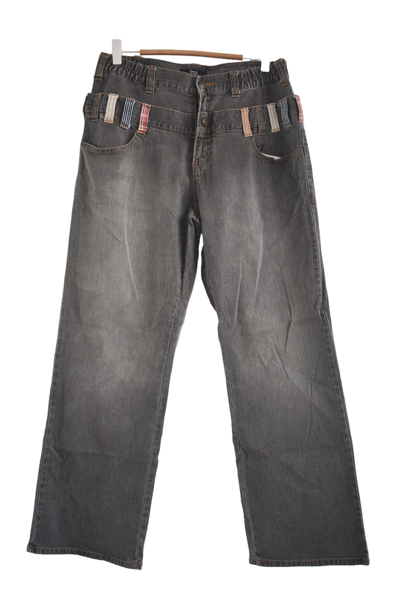 If Six Was Nine × Japanese Brand × Jean Wide Leg 🔥 Double Waist Baggy Jeans Vintage W31 Size US 31 - 1 Thumbnail