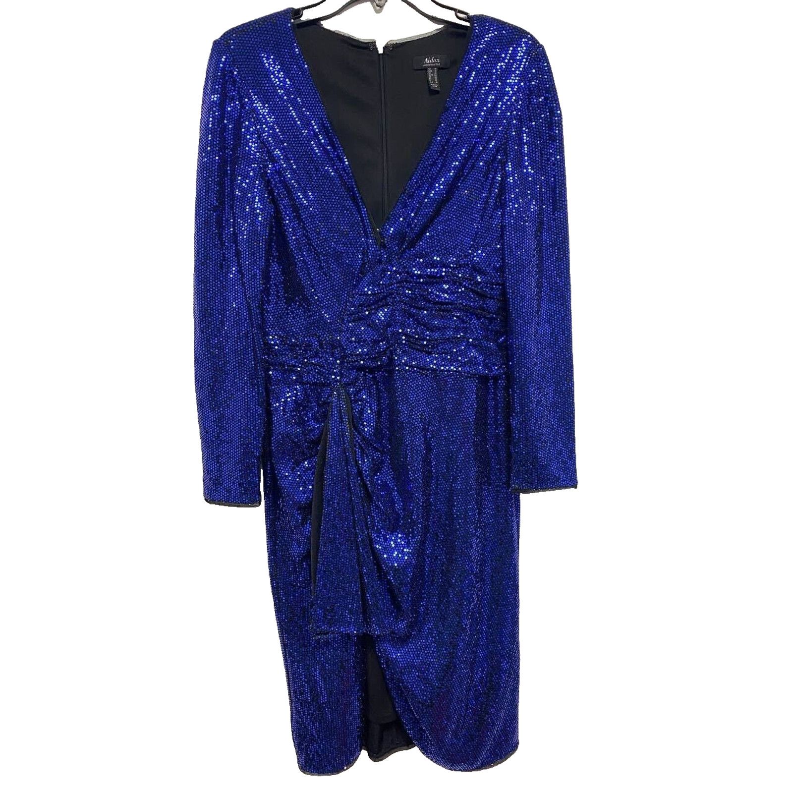 & Other Stories Aidan Mattox prom wedding Cobalt Blue 10 A000406 Size L / US 10 / IT 46 - 3 Thumbnail