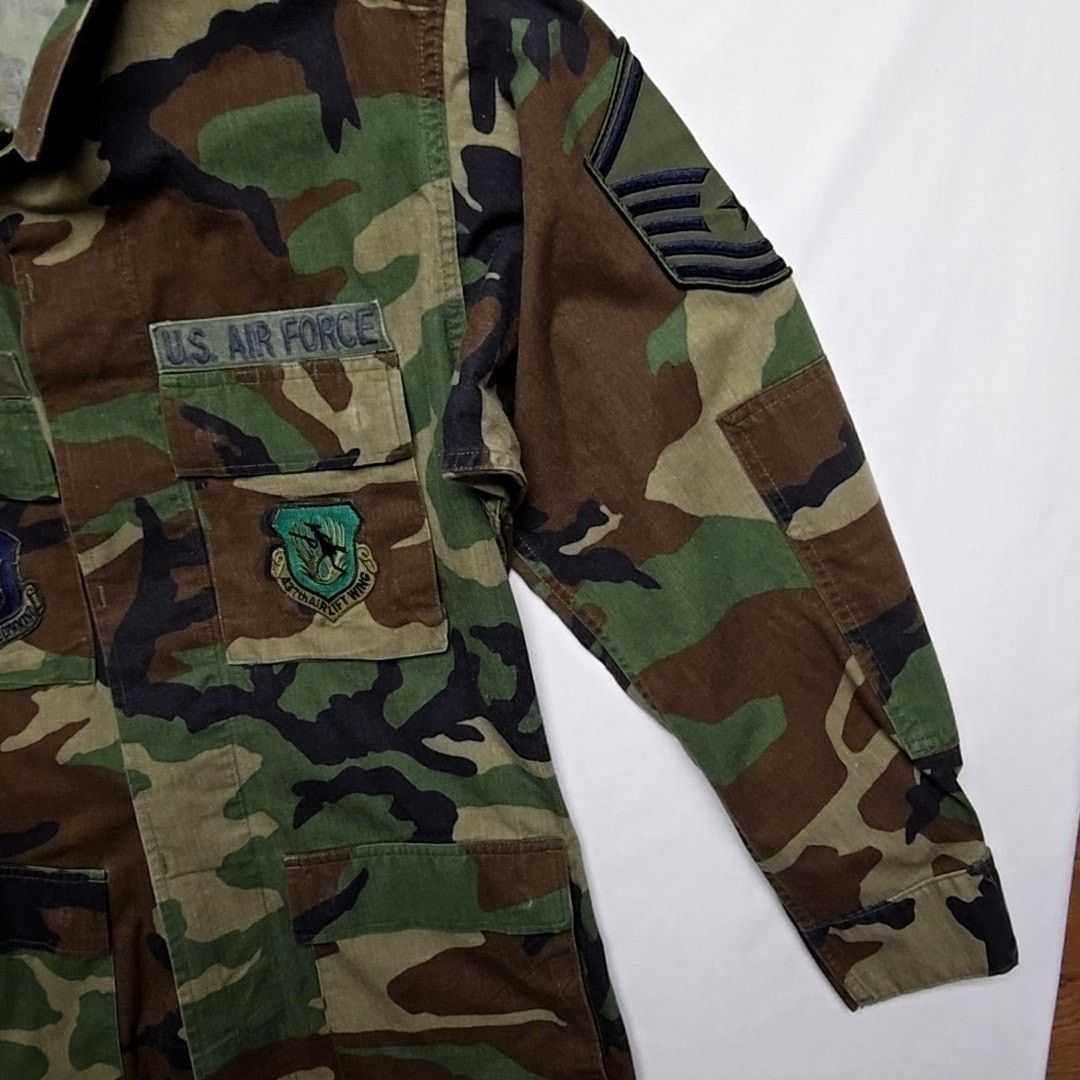 Vintage Vintage US Air Force Camo Woodland Combat Jacket Military S Size US S / EU 44-46 / 1 - 5 Thumbnail