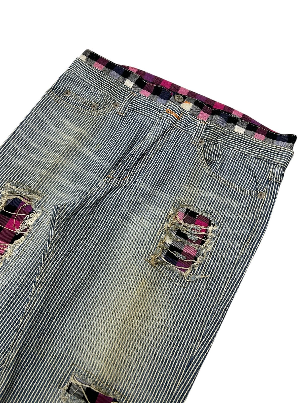 Japanese Brand Japanese Hickory Denim With Punk Motifs Lining Distressed Size US 36 / EU 52 - 5 Thumbnail