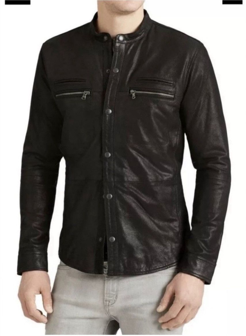 John Varvatos Goat Suede Double Zip Shirt Jacket. Medium Size US M / EU 48-50 / 2 - 2 Thumbnail