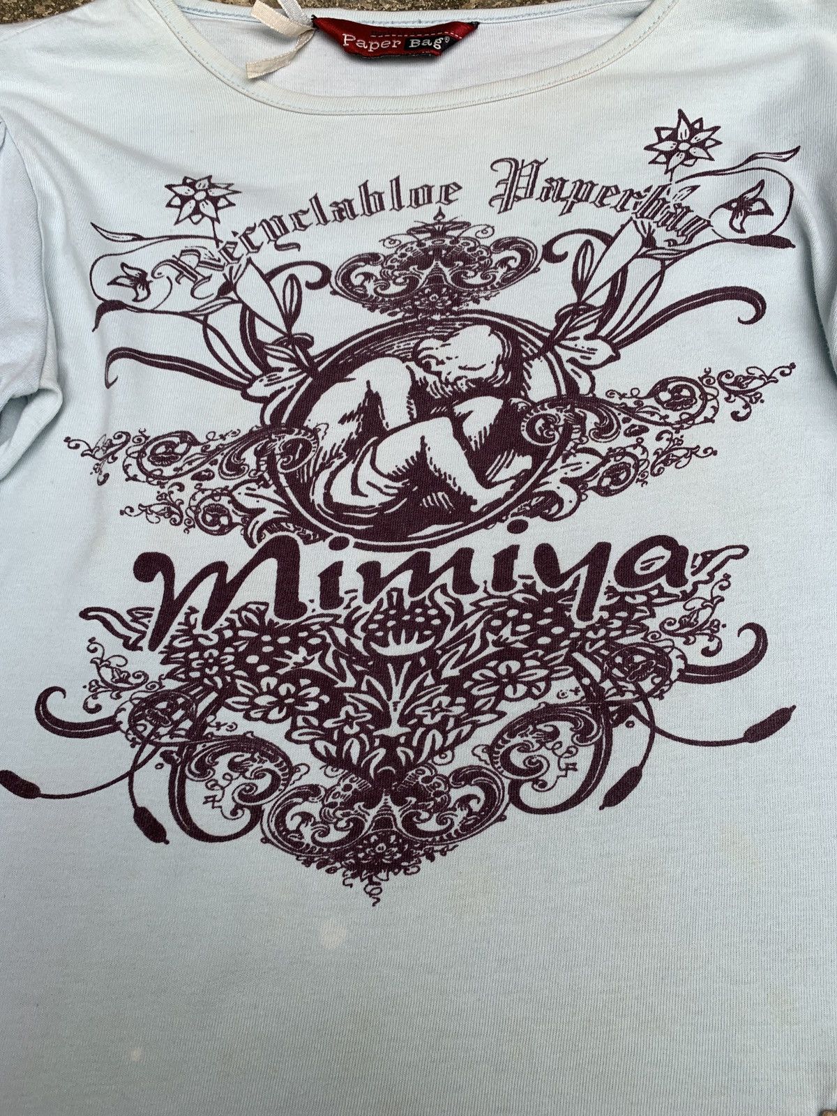 Japanese Brand y2k Paper Bag Angelic Royal Graphic Extra Sleeve Top Size M / US 6-8 / IT 42-44 - 5 Thumbnail