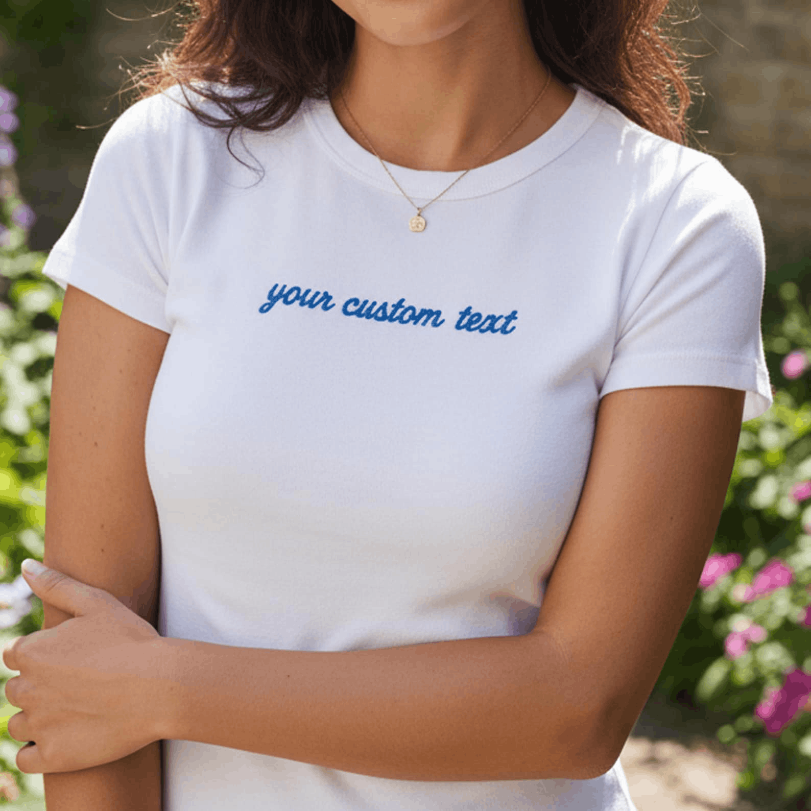 Other Personalized Embroidered Baby Tee – Y2K Custom Crop Top Size M / US 6-8 / IT 42-44 - 3 Thumbnail