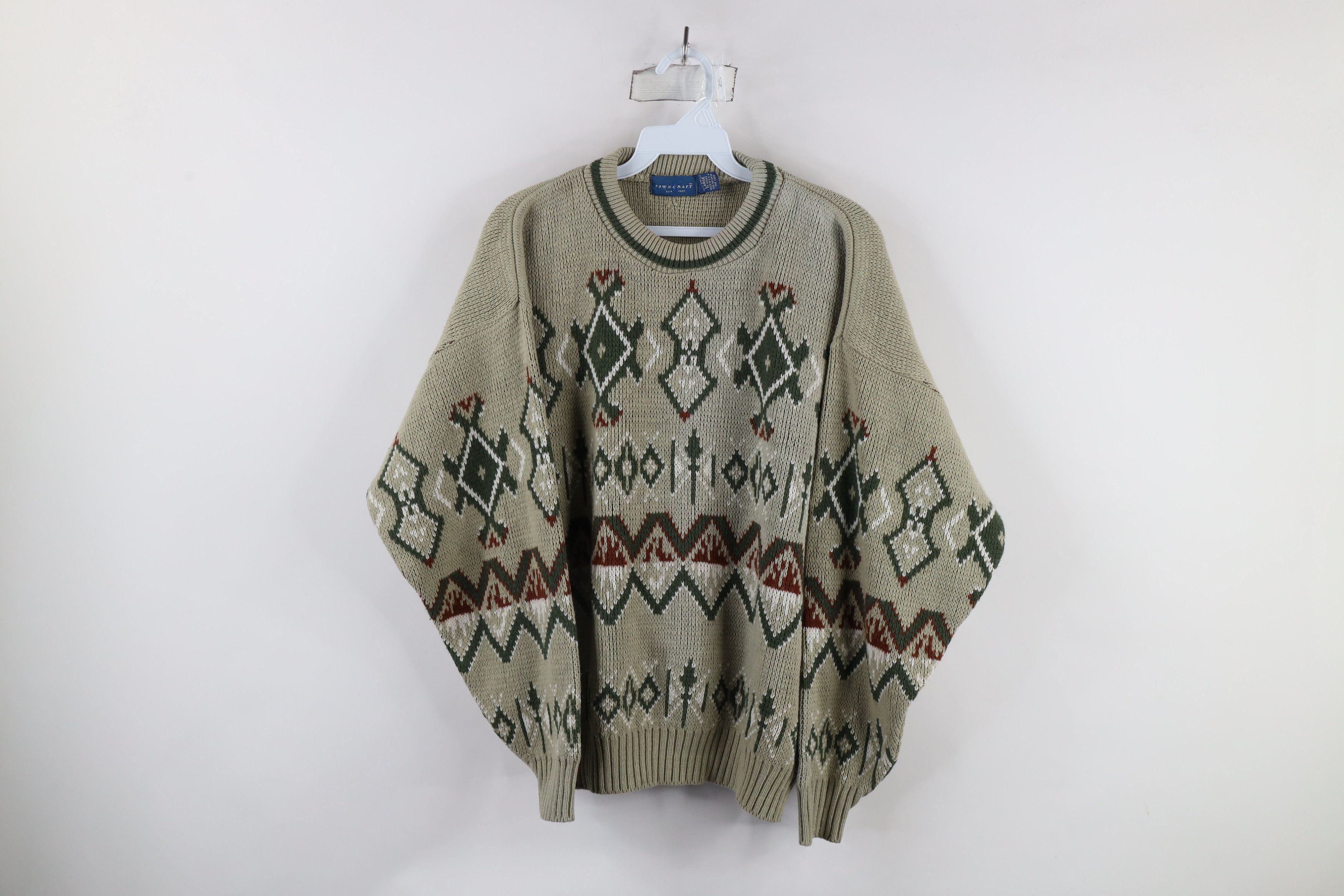 Vintage Vintage 70s Streetwear Fair Isle Knit Crewneck Sweater USA Size US L / EU 52-54 / 3 - 1 Thumbnail