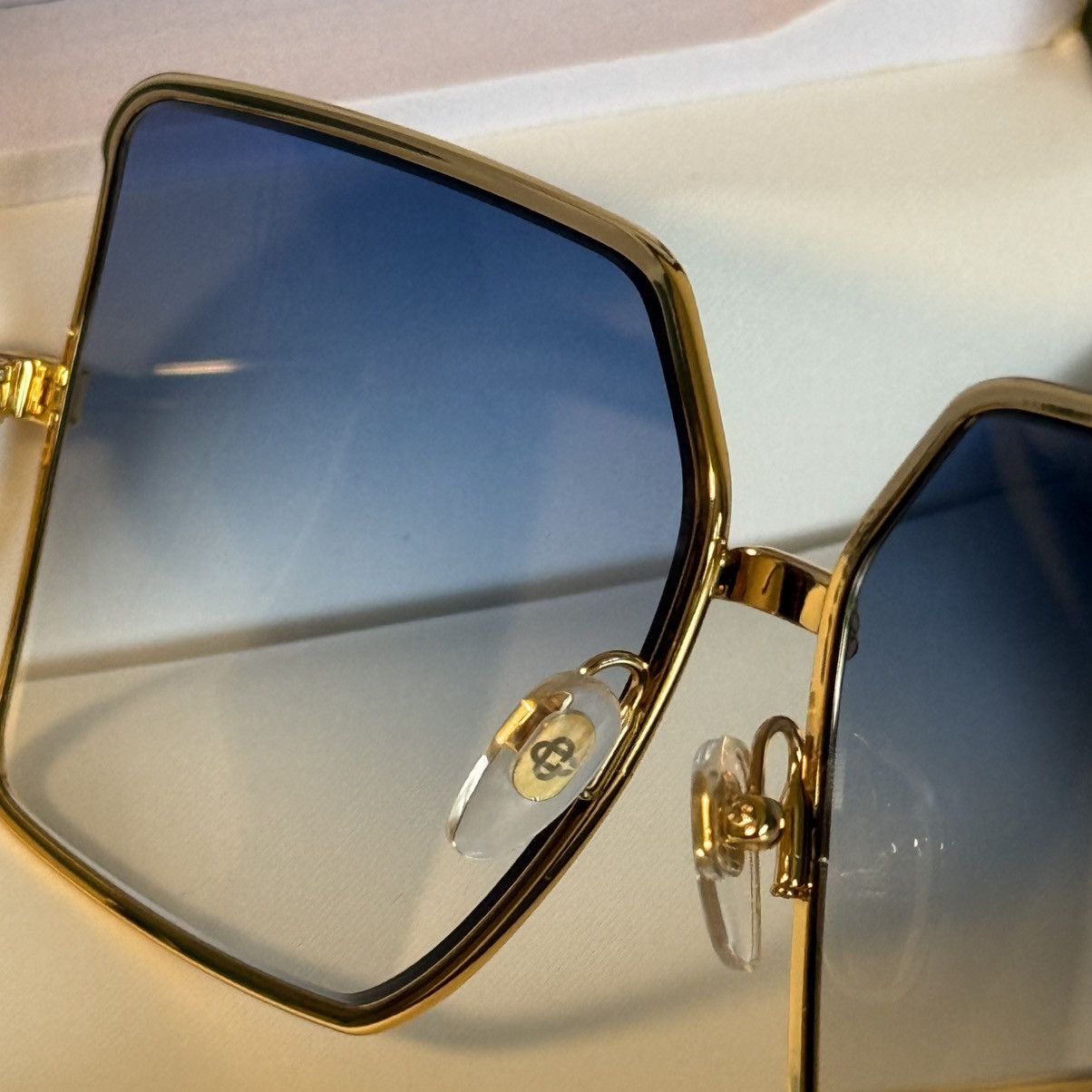 Casablanca Casablanca Stainless Steel Square Blue Gradient Sunglasses Size ONE SIZE - 13 Thumbnail