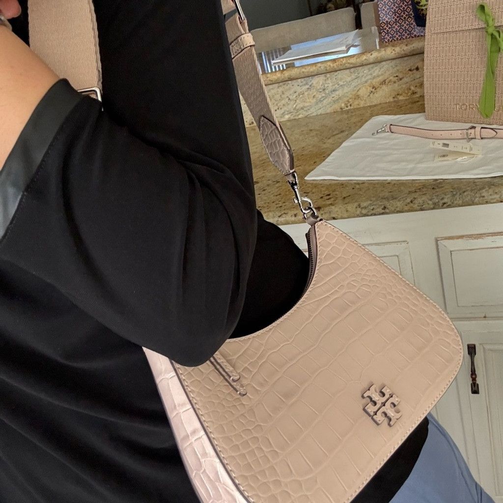 478$! Tory Burch - Thea Embossed Convertible Crossbody Pink