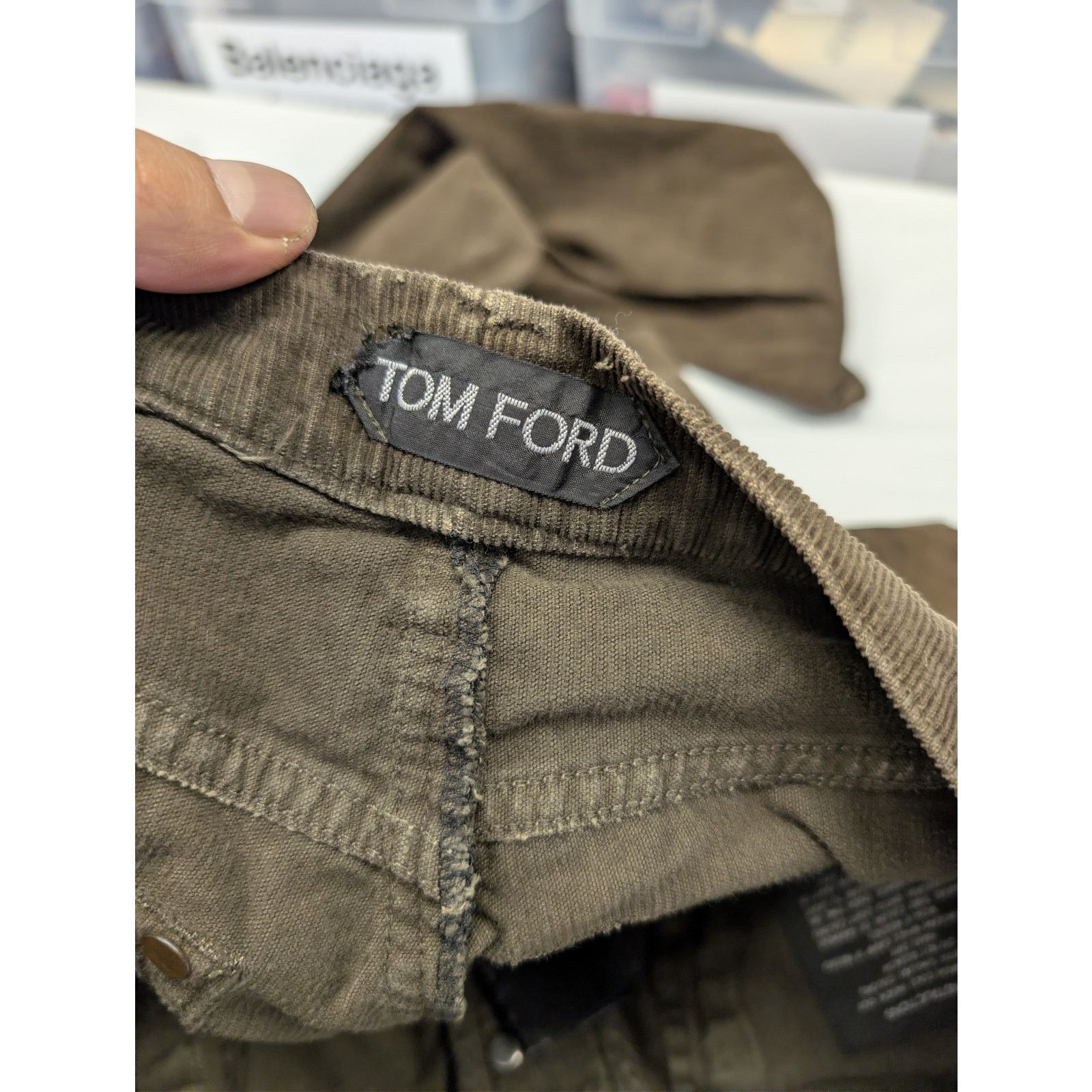 Tom Ford o1rshd1 CC20 slim-fit selvedge denim jeans in a brown/taupe Size US 33 - 19 Thumbnail