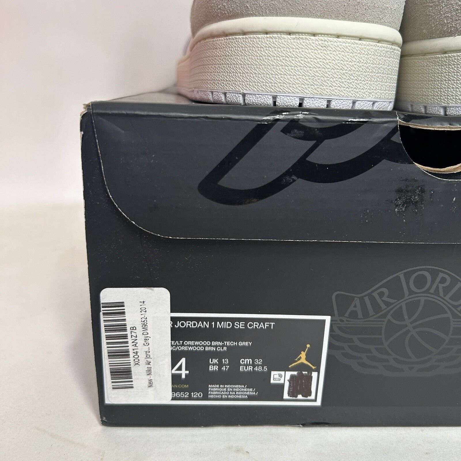 Nike Nike Air Jordan 1 Mid SE Craft “Tech Grey Light Orewood” Size US 14 / EU 47 - 5 Thumbnail