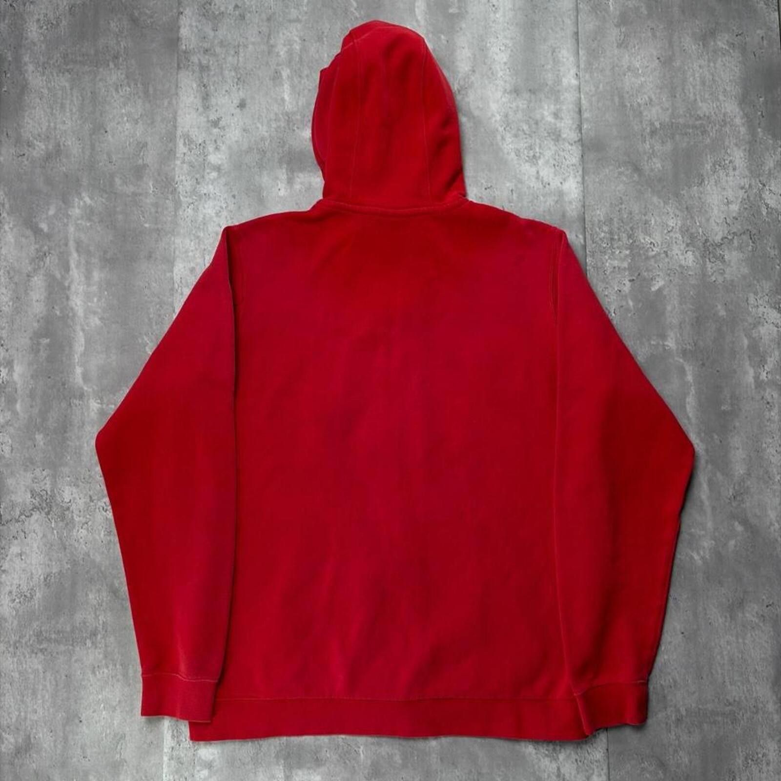 Nike Y2K Red Nike Swoosh Grunge Baggy Distressed Zip Up Hoodie Size US XL / EU 56 / 4 - 7 Thumbnail
