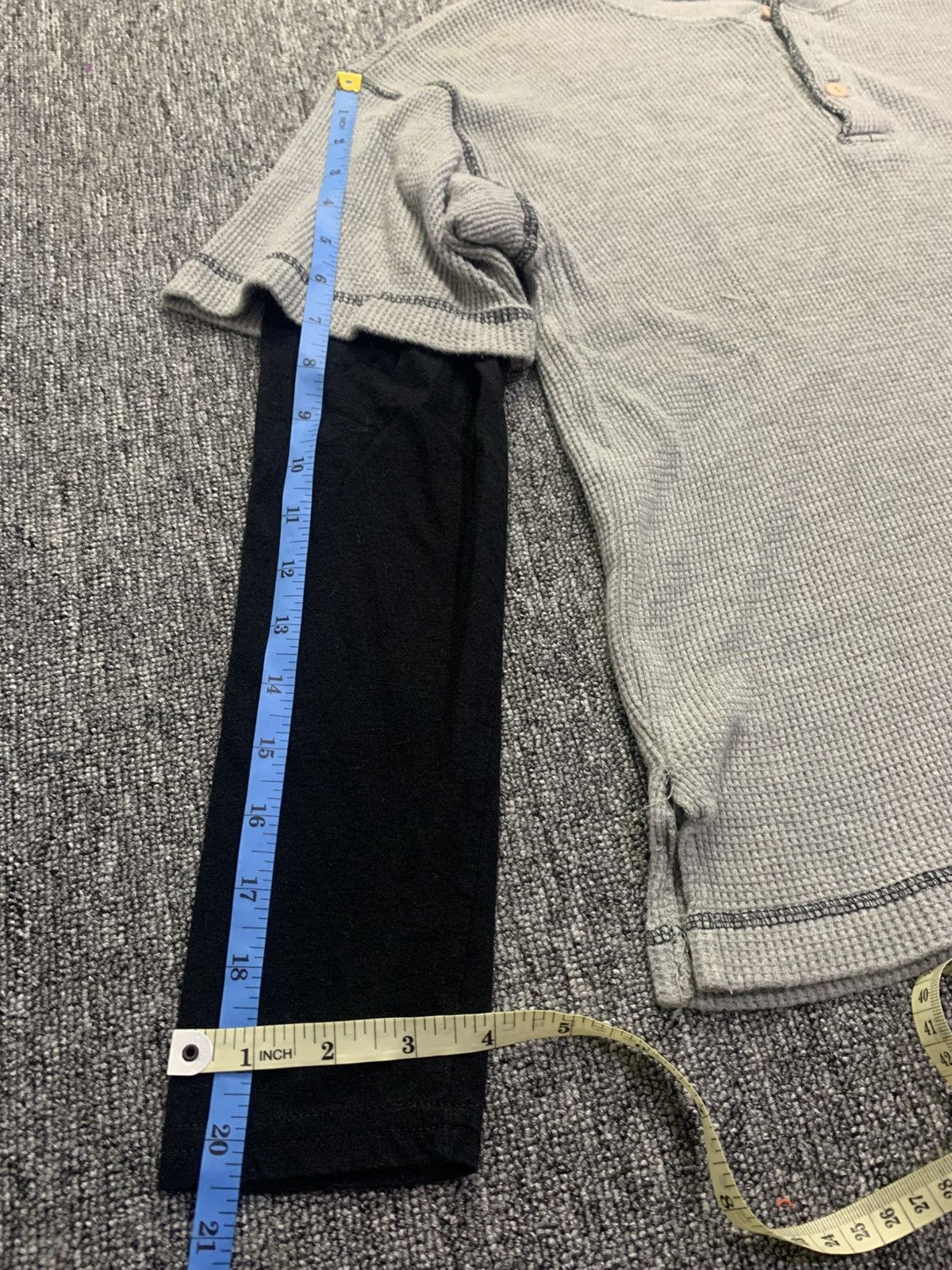 Japanese Brand Pract.S Distressed Button Double Layers Long Sleeve Size US M / EU 48-50 / 2 - 9 Thumbnail