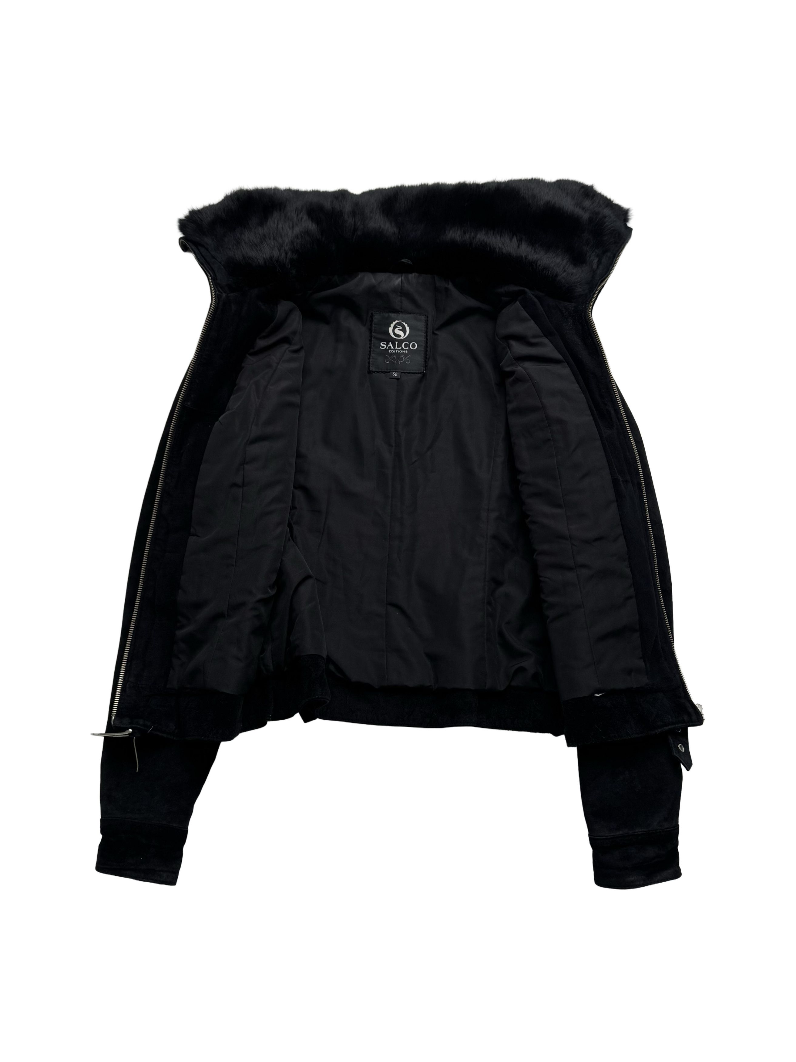 Vintage Vintage Cropped Leather Jacket With Real Fur Details Size M / US 6-8 / IT 42-44 - 9 Thumbnail