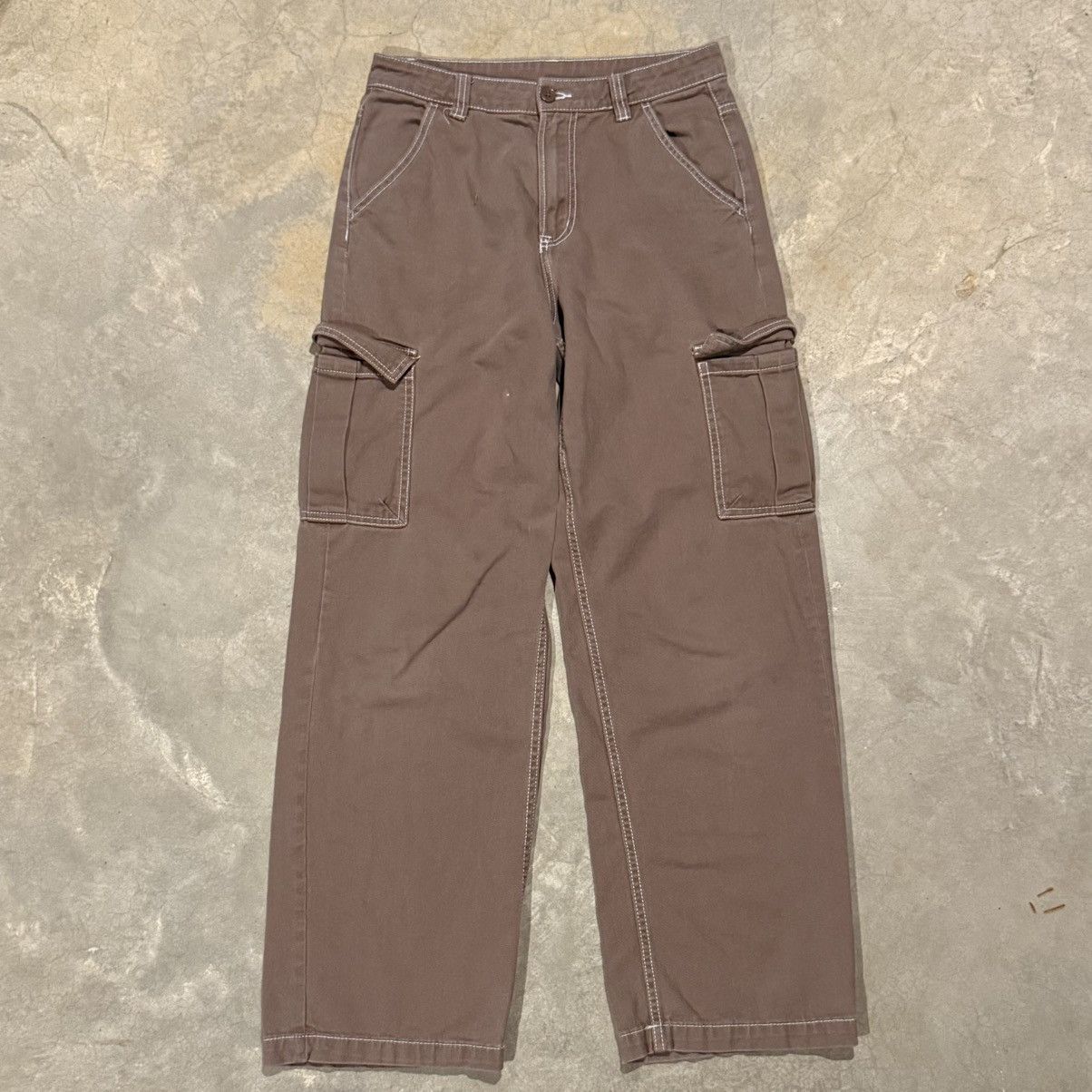 Vintage Vintage 2000s Faded Brown Baggy Cargo Jeans ERD Grunge Y2K Size US 30 / EU 46 - 1 Thumbnail