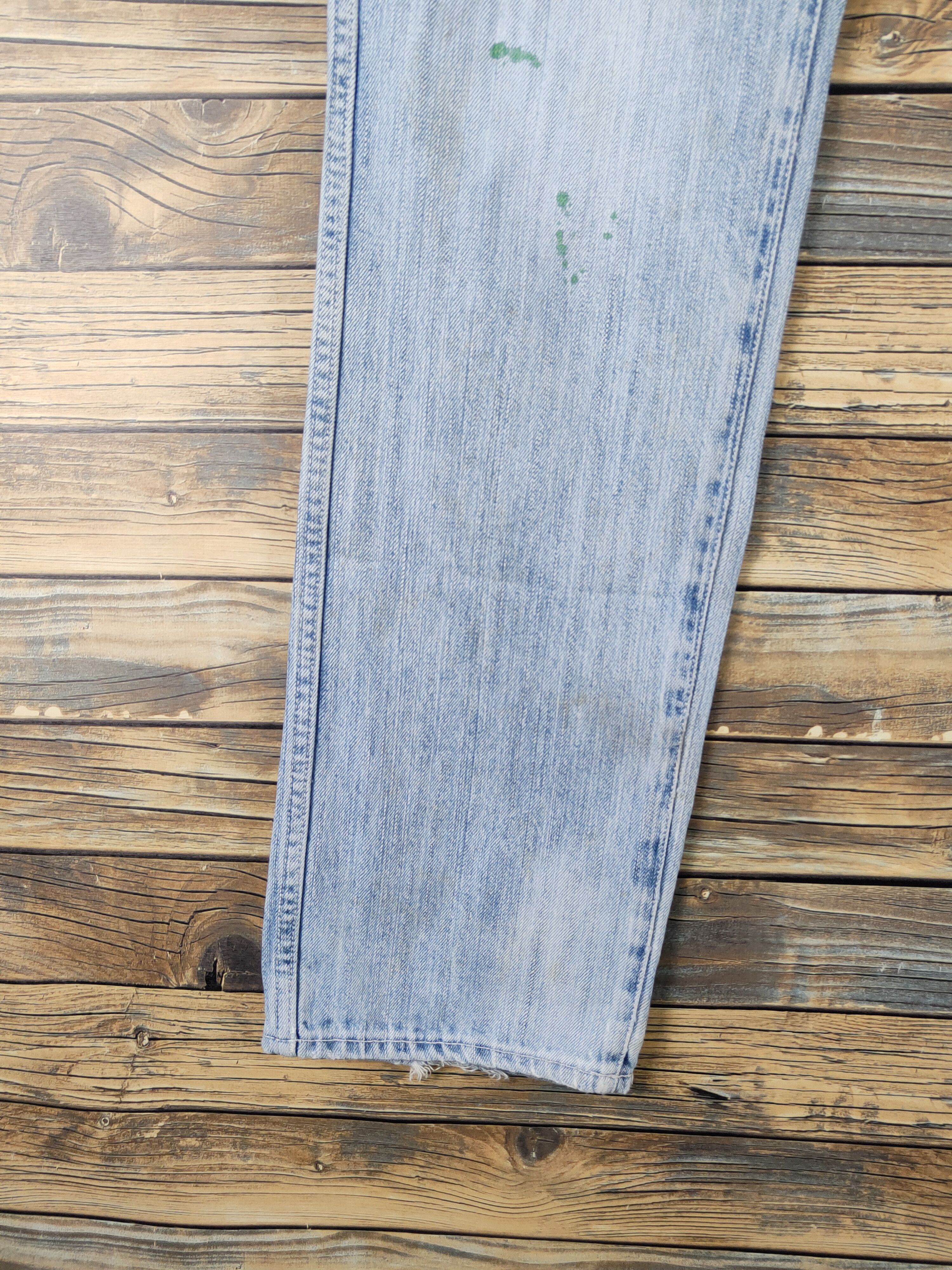 Global Work Global Work Light Blue Distressed Ripped denim Jeans #W1488 Size US 33 - 4 Thumbnail
