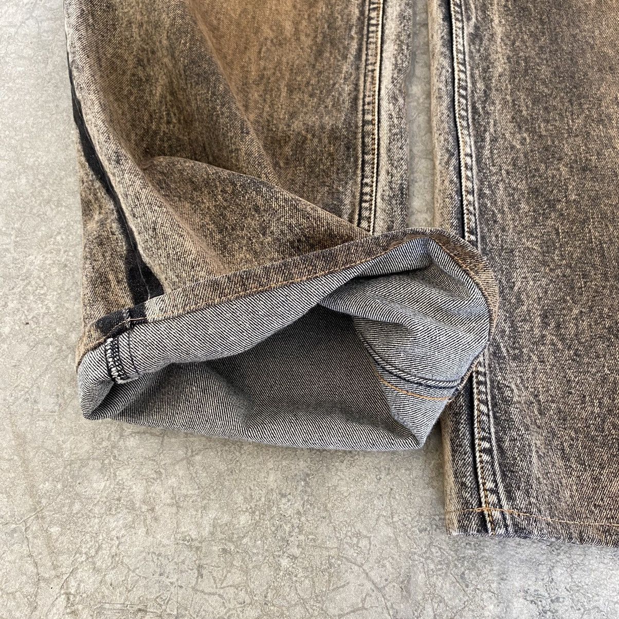 Le Grande Bleu (L.G.B.) L.G.B Rabbit Wide Leg Rusty Black Oversized Jeans Size US 31 - 14 Thumbnail