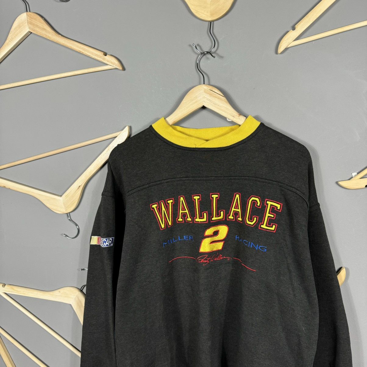 Nutmeg Vintage Nutmeg Racing NASCAR 2 Wallace Miller Sweatshirt Size US L / EU 52-54 / 3 - 2 Thumbnail