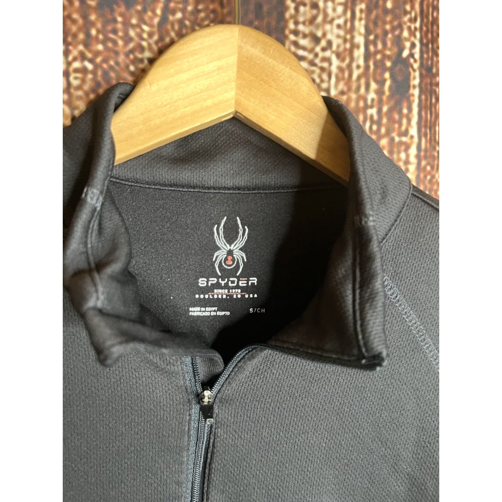 Spyder Spyder Men Sweater Long Sleeve Collared Half Zip Pullover Black Small Regular Knit Size US S / EU 44-46 / 1 - 2 Thumbnail
