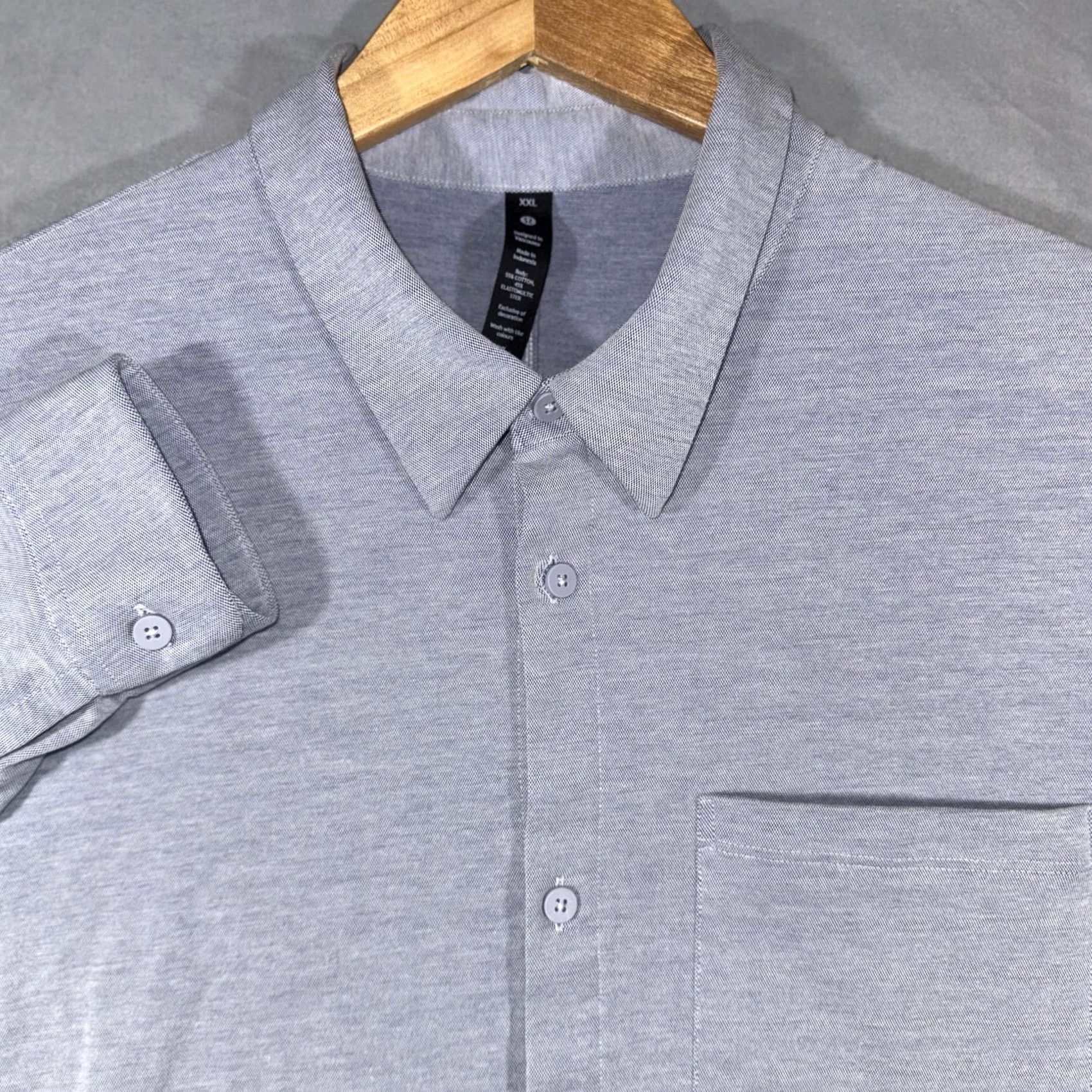 Lululemon Lululemon Athletica Shirt Mens 2XL Gray Jersey Knit Button Front Long Sleeve Size US XXL / EU 58 / 5 - 4 Thumbnail