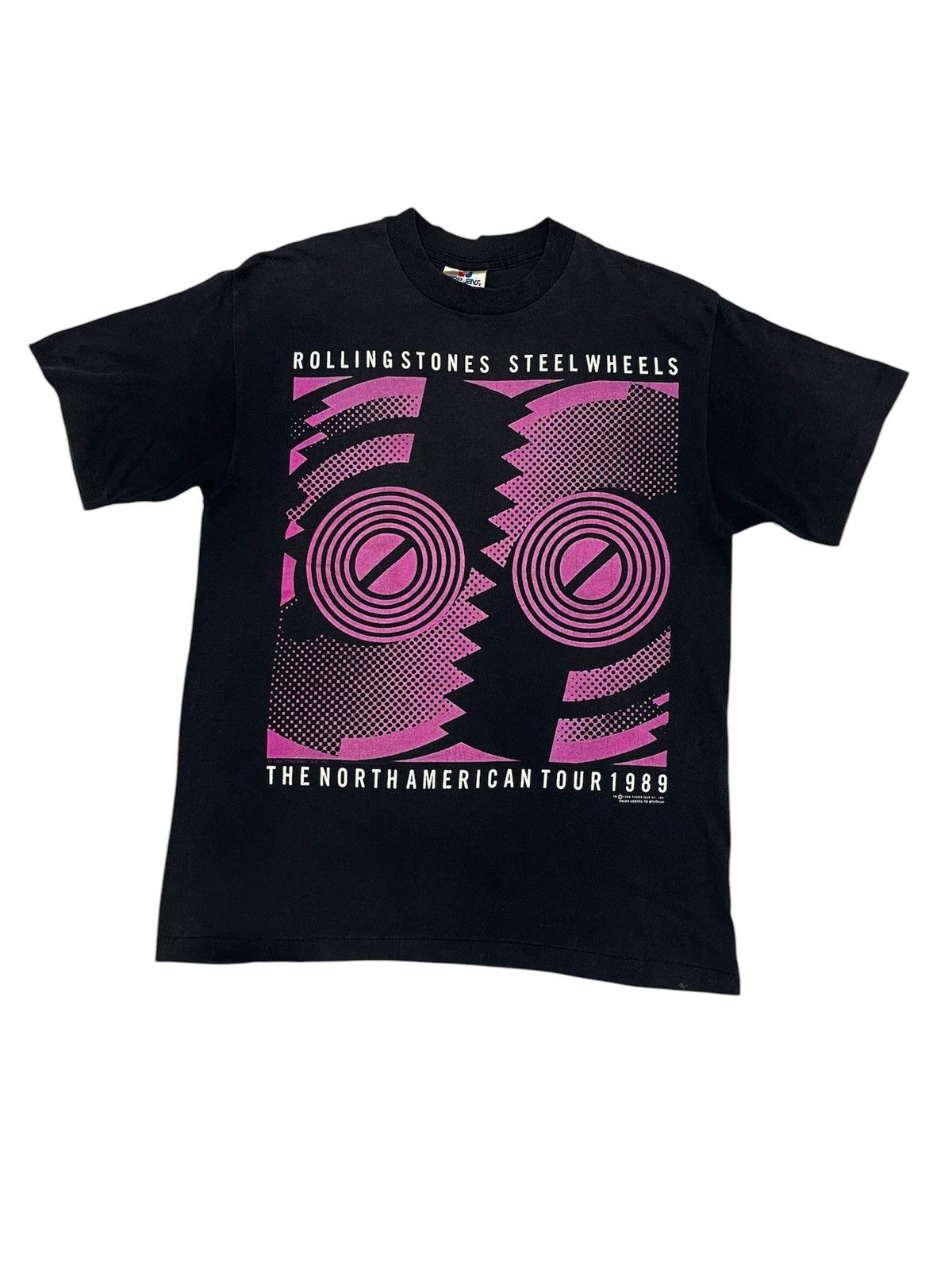 Band Tees × The Rolling Stones × Vintage ROLLING STONES STEELWHEELS THE NORTH AMERICAN TOUR 1989s Size US M / EU 48-50 / 2 - 1 Thumbnail