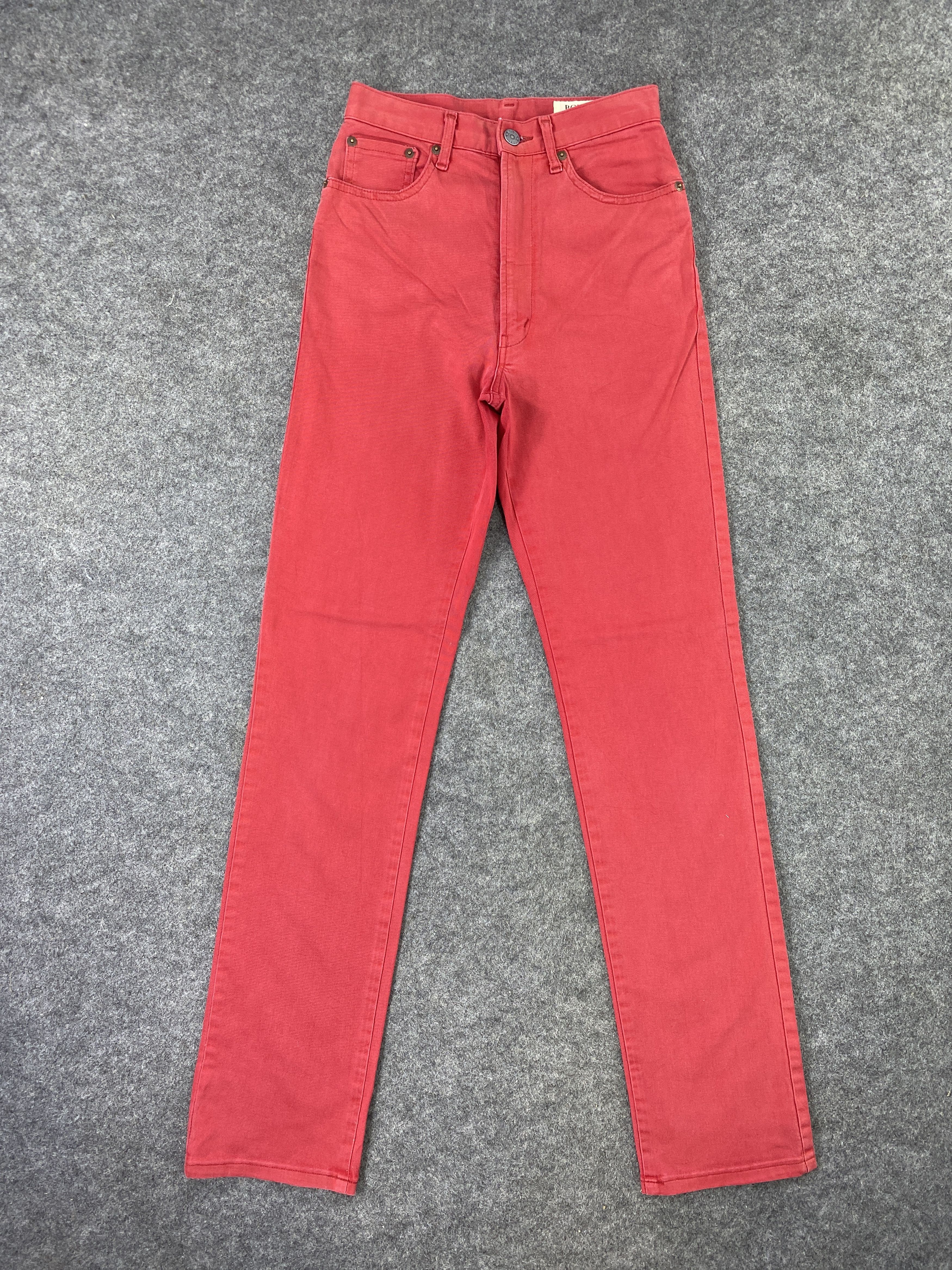 Japanese Brand Bobson Fit Red Jeans - J1043 Size 24" / US 00 / IT 34 - 1 Thumbnail