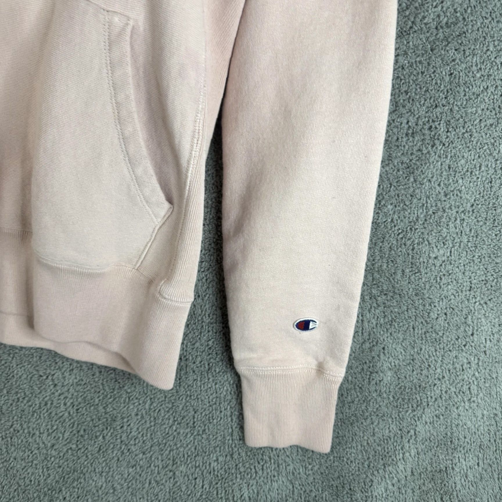 Champion Champion Hoodie Mens Medium Pink Reverse Weave Fleece Pullover Logo Sweatshirt Size US M / EU 48-50 / 2 - 3 Thumbnail