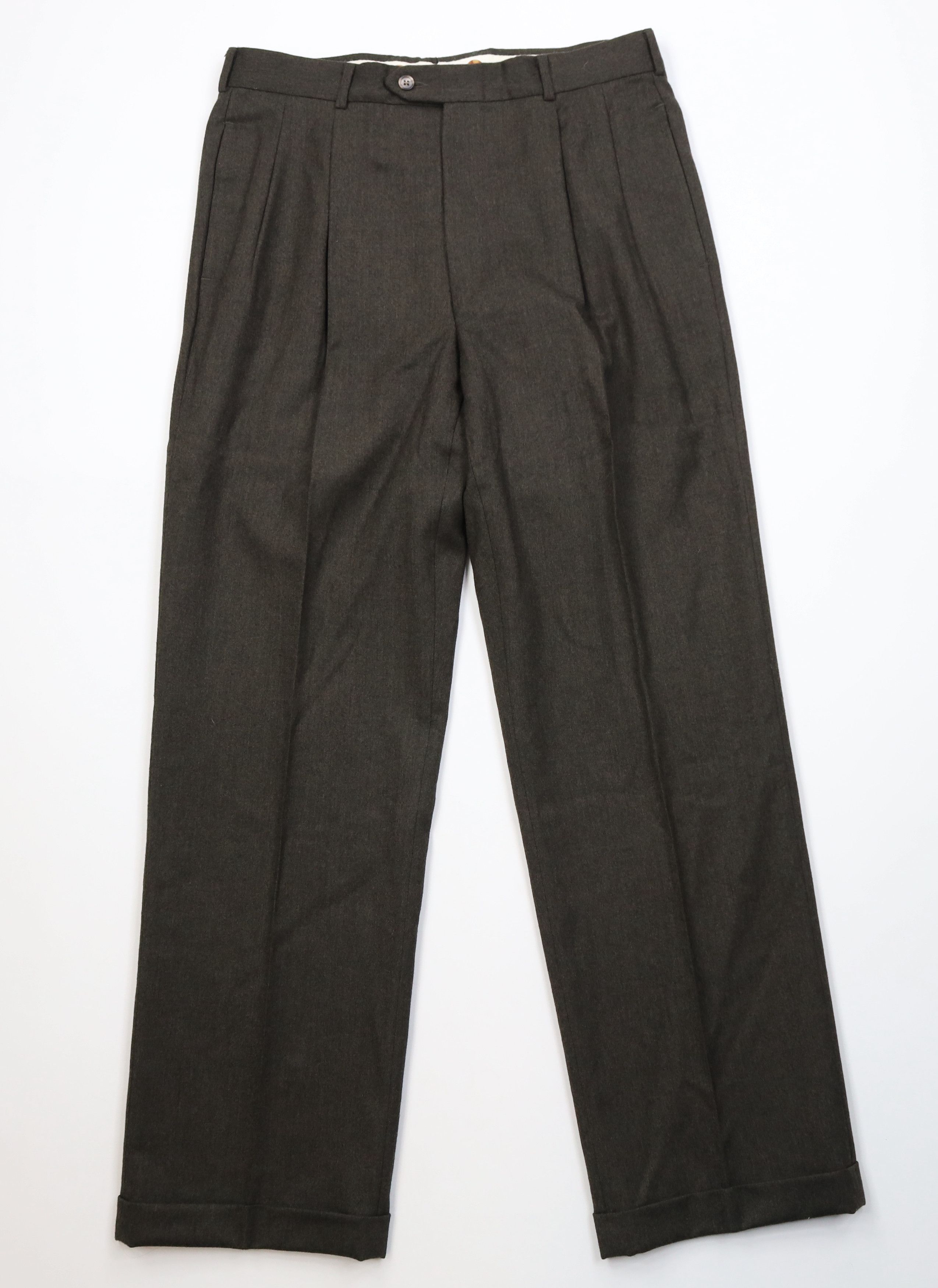 Vintage Vintage 90s Streetwear Wide Leg Chino Pants Green USA Size US 32 / EU 48 - 1 Thumbnail