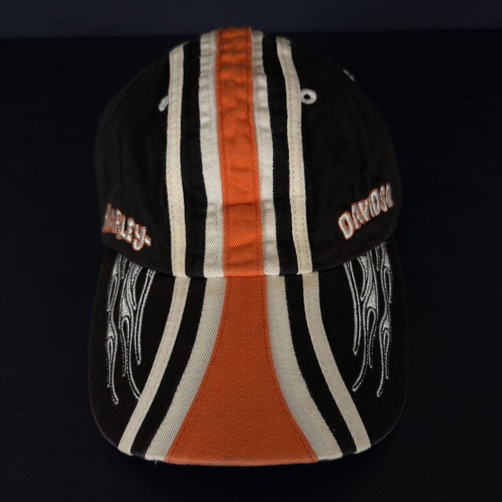 Harley Davidson × Japanese Brand × Vintage 🇺🇸HARLEY-DAVIDSON Striped Cap Size ONE SIZE - 1 Thumbnail