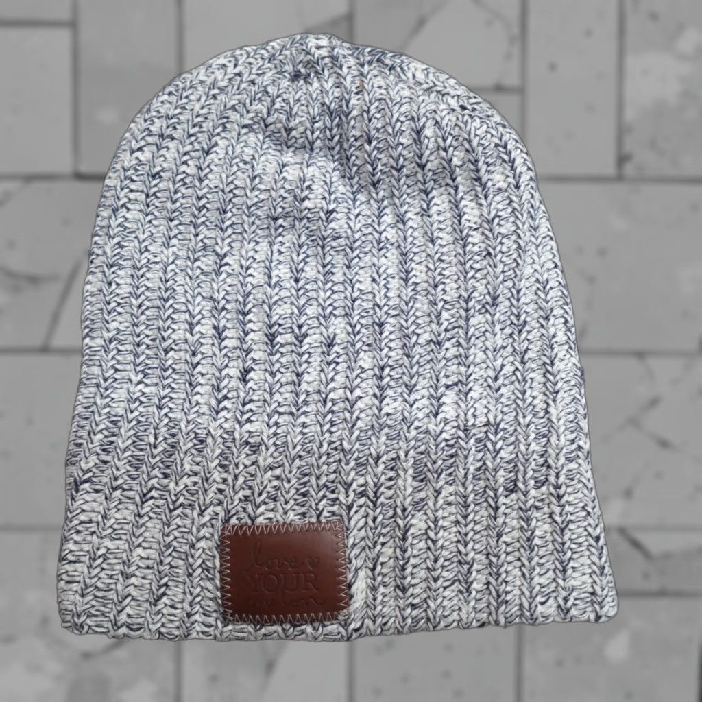 Vintage LOVE YOUR MELON Womens Hat Beanie Gray Knit USA Made Geometric Cotton One Size Size ONE SIZE - 1 Thumbnail
