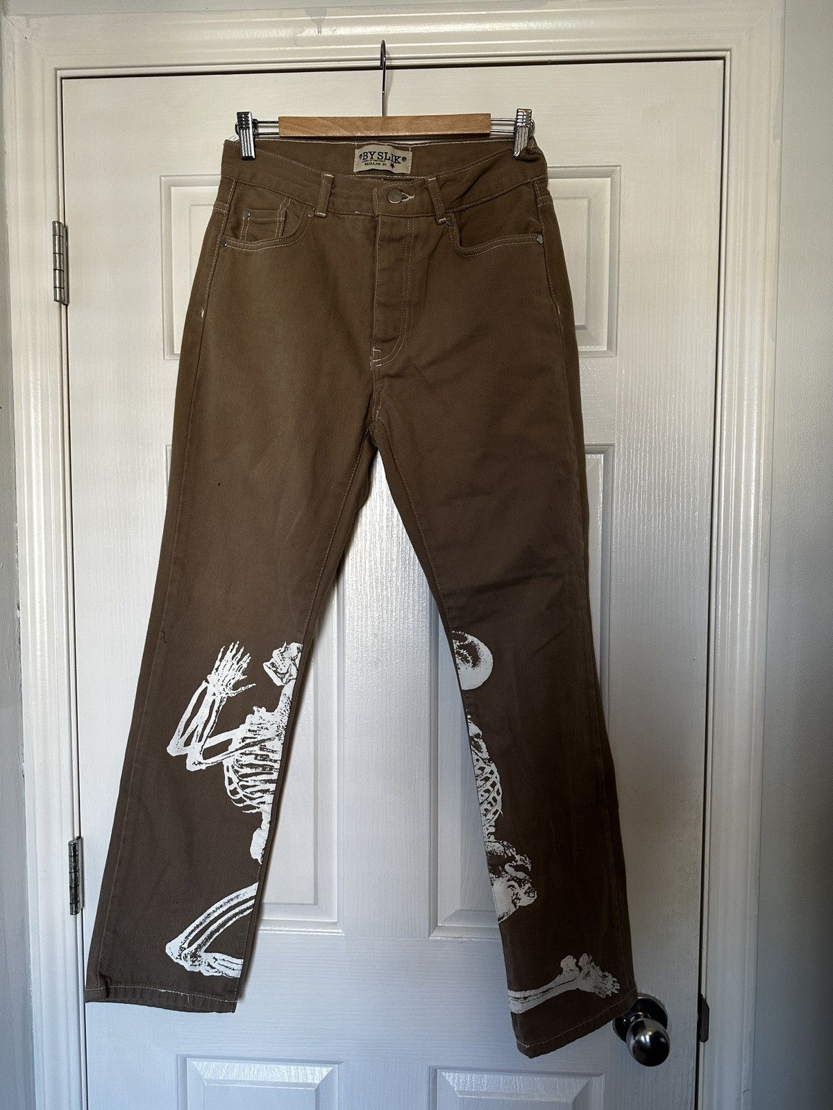 Other By Slik Praying Skeleton Jeans Size US 30 / EU 46 - 1 Thumbnail