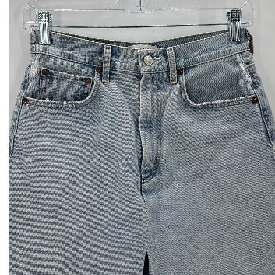Agolde Agolde High Rise Denim Cutoff Pleat Skort size 26 Size 26" / US 2 / IT 38 - 5 Thumbnail