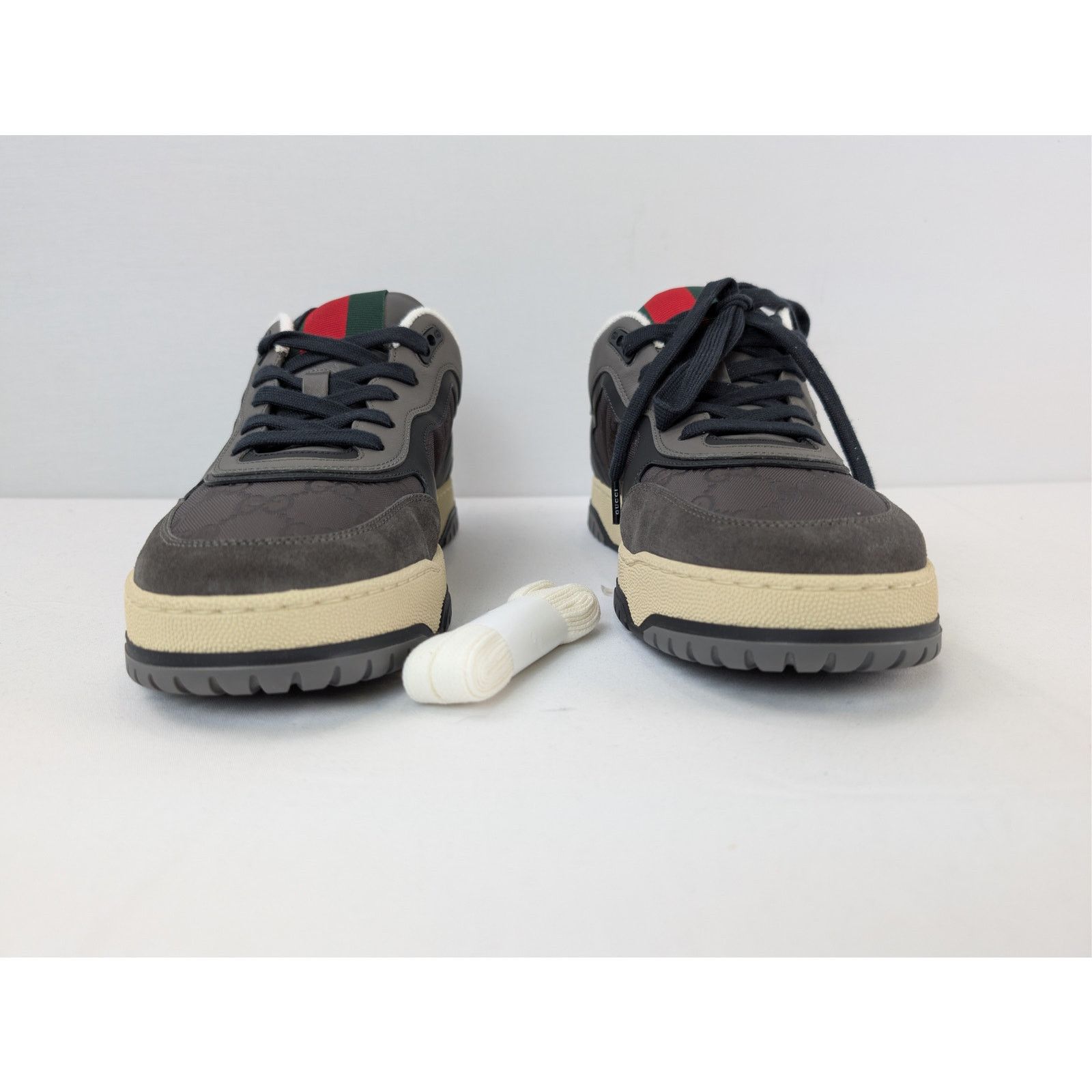 Gucci o1rshd1 GG nylon with suede and leather trims sneakers Size US 11.5 / EU 44-45 - 9 Thumbnail