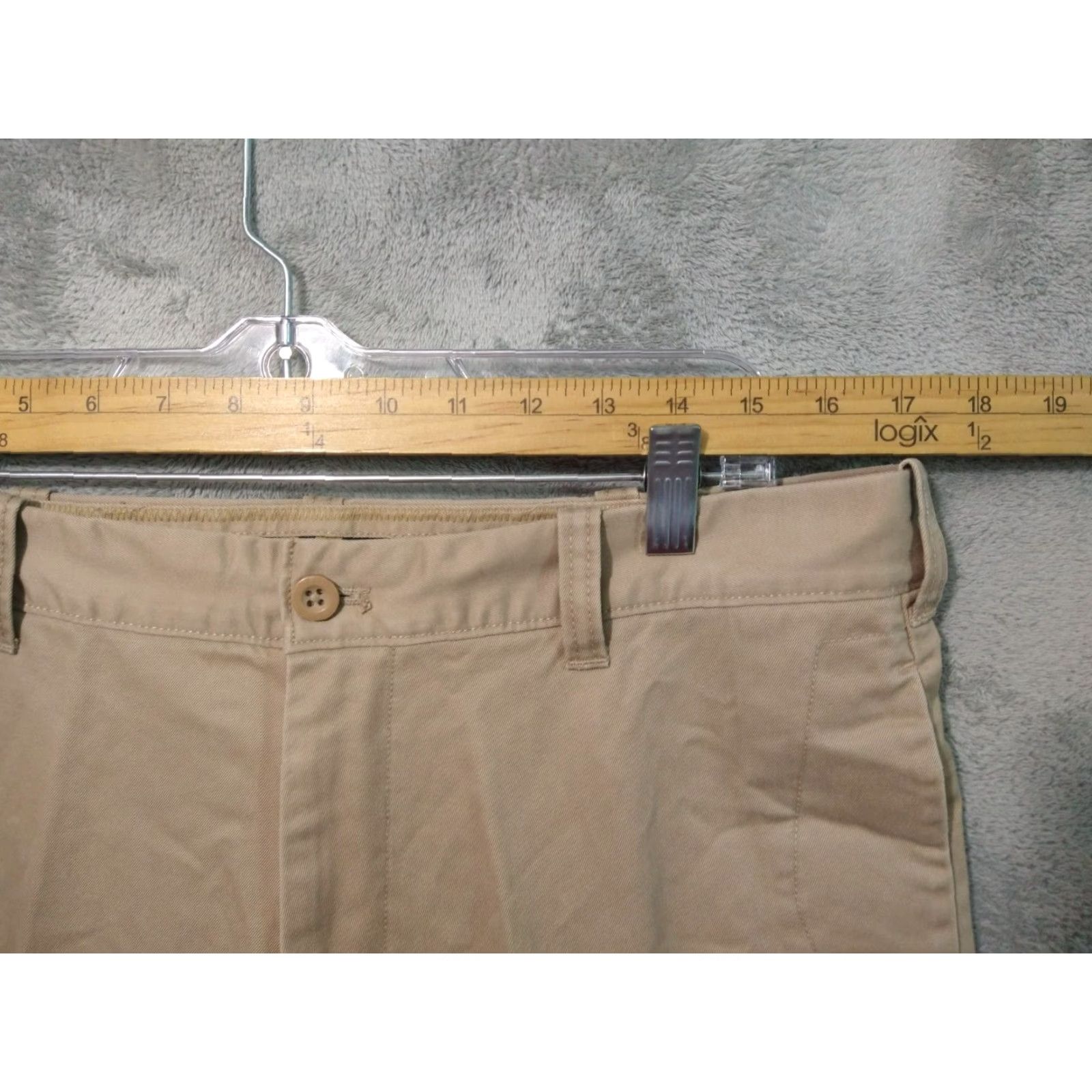 Izod IZOD Pants Mens 34x32 Beige Chino Flat Front Metrix Fit Easy Care Cotton Regular 34 Beige Men Pants Mens Chino 90s? (no, avoid inaccuracies) Size US 34 / EU 50 - 3 Thumbnail