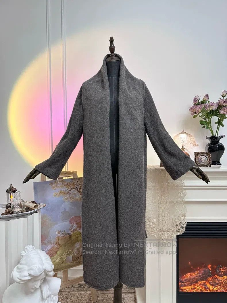 Hermes Hermes 1998 Classic Cashmere Long Coat, Gray Size XS / US 0-2 / IT 36-38 - 4 Thumbnail