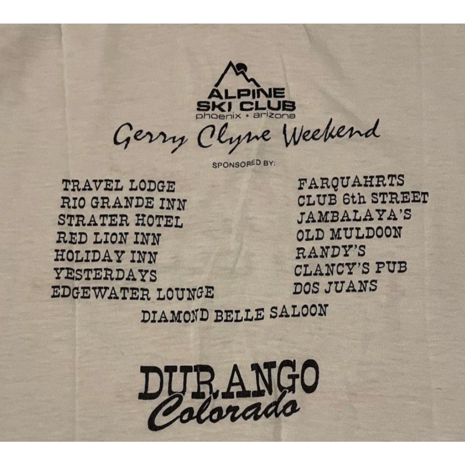 Vintage VINTAGE Phoenix Alpine Ski Club Faded Shirt S Arizona Snowboard Grunge 80s 90s White Single Stitch Mens T-Shirt Small Size US S / EU 44-46 / 1 - 4 Thumbnail
