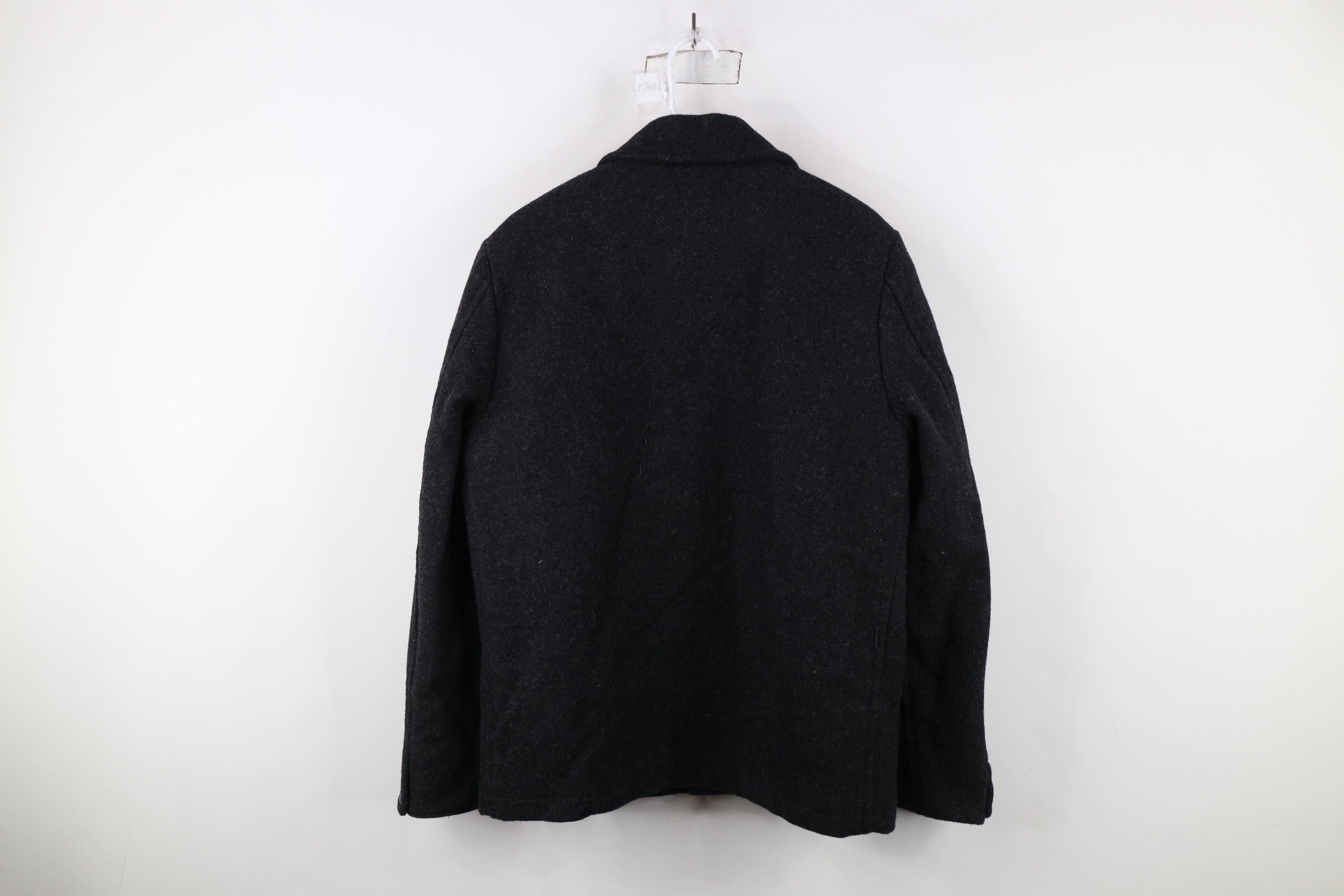 J.Crew × Vintage J Crew Pile Fleece Lined Wool Button Jacket Charcoal Gray Size US M / EU 48-50 / 2 - 12 Thumbnail