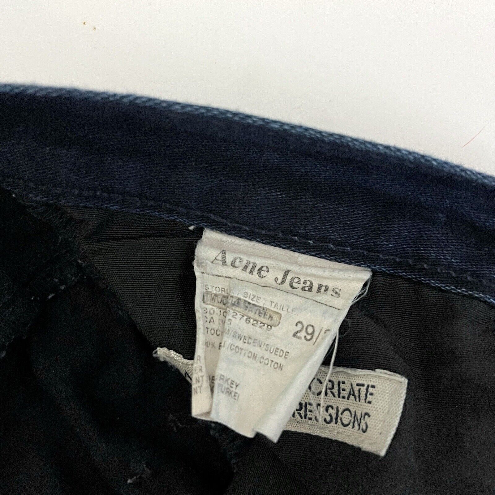Acne Studios Acne Studios Moc Blue Sateen Rare Dark Rare Sz 29 Size US 29 - 7 Thumbnail