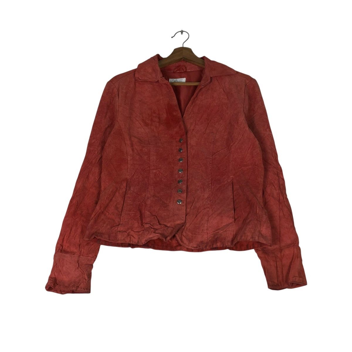 Japanese Brand 🔥VINTAGE CROPPED LEATHER JACKET CHRISTOPHER & BANKS Size S / US 4 / IT 40 - 1 Thumbnail