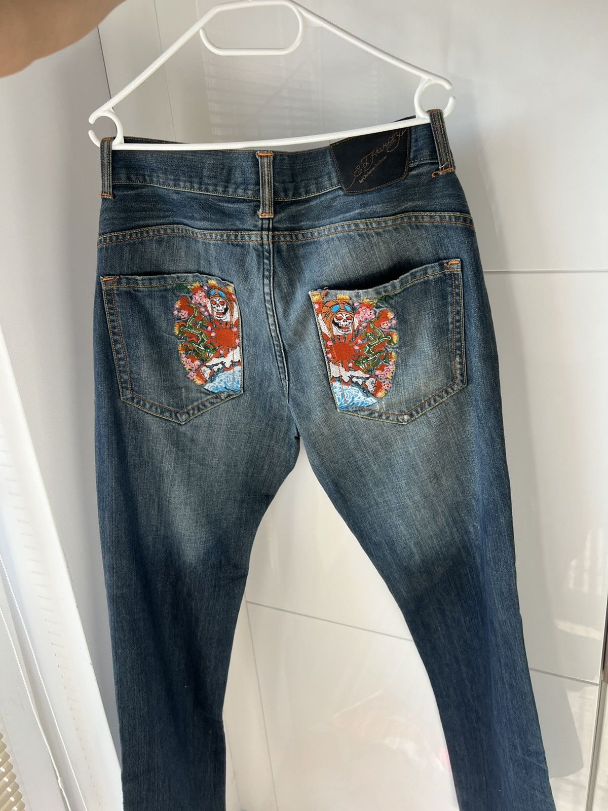 Ed Hardy Ed Hardy Avant Garde Loose Japan Style Distressed Jeans Size US 34 / EU 50 - 4 Thumbnail