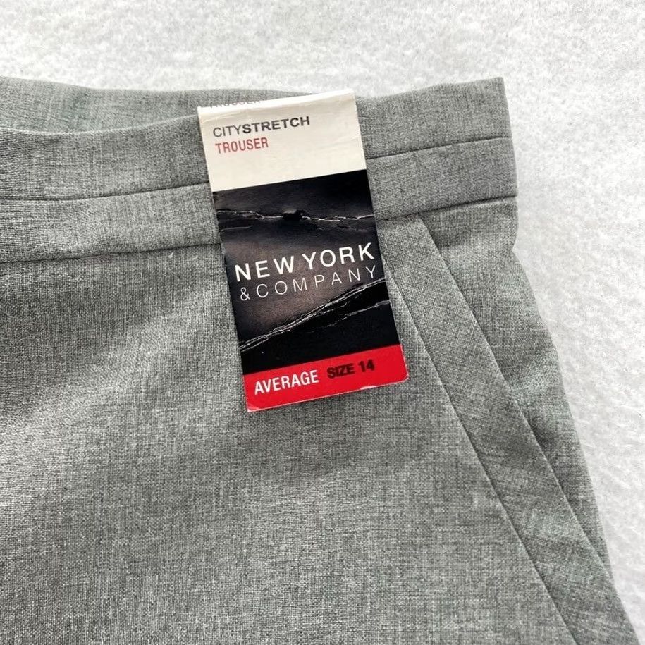 Vintage NY&C New York & Company Dress Pants Women's 14 Gray City Stretch Trouser Cuffed Size 36" / US 14 / IT 50 - 4 Thumbnail