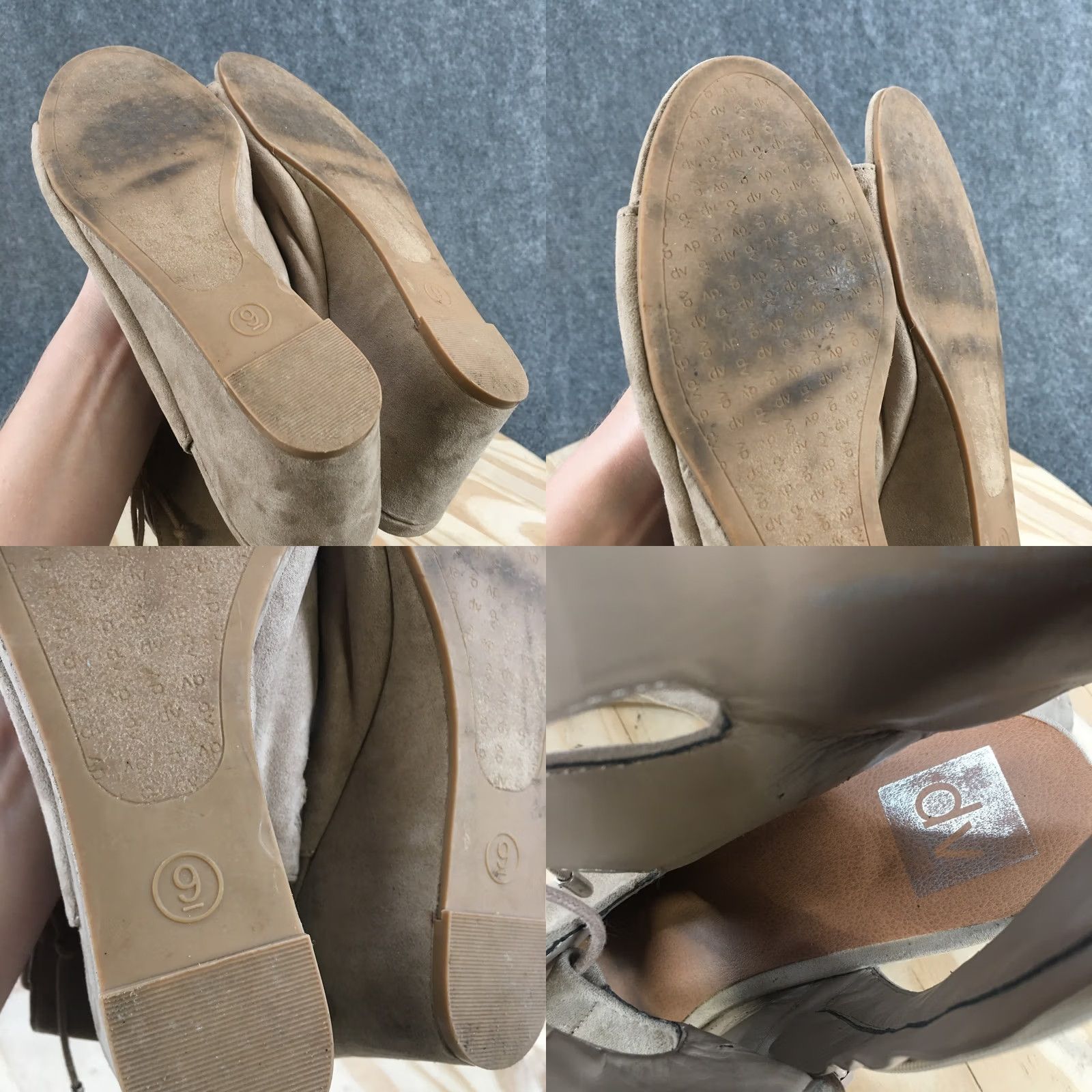 Dolce Vita Dolce Vita Sandals Womens 9 Louise Gladiator Lace Up Wedge Tan Faux Suede Casual Mens? Size US 9 / IT 39 - 9 Thumbnail