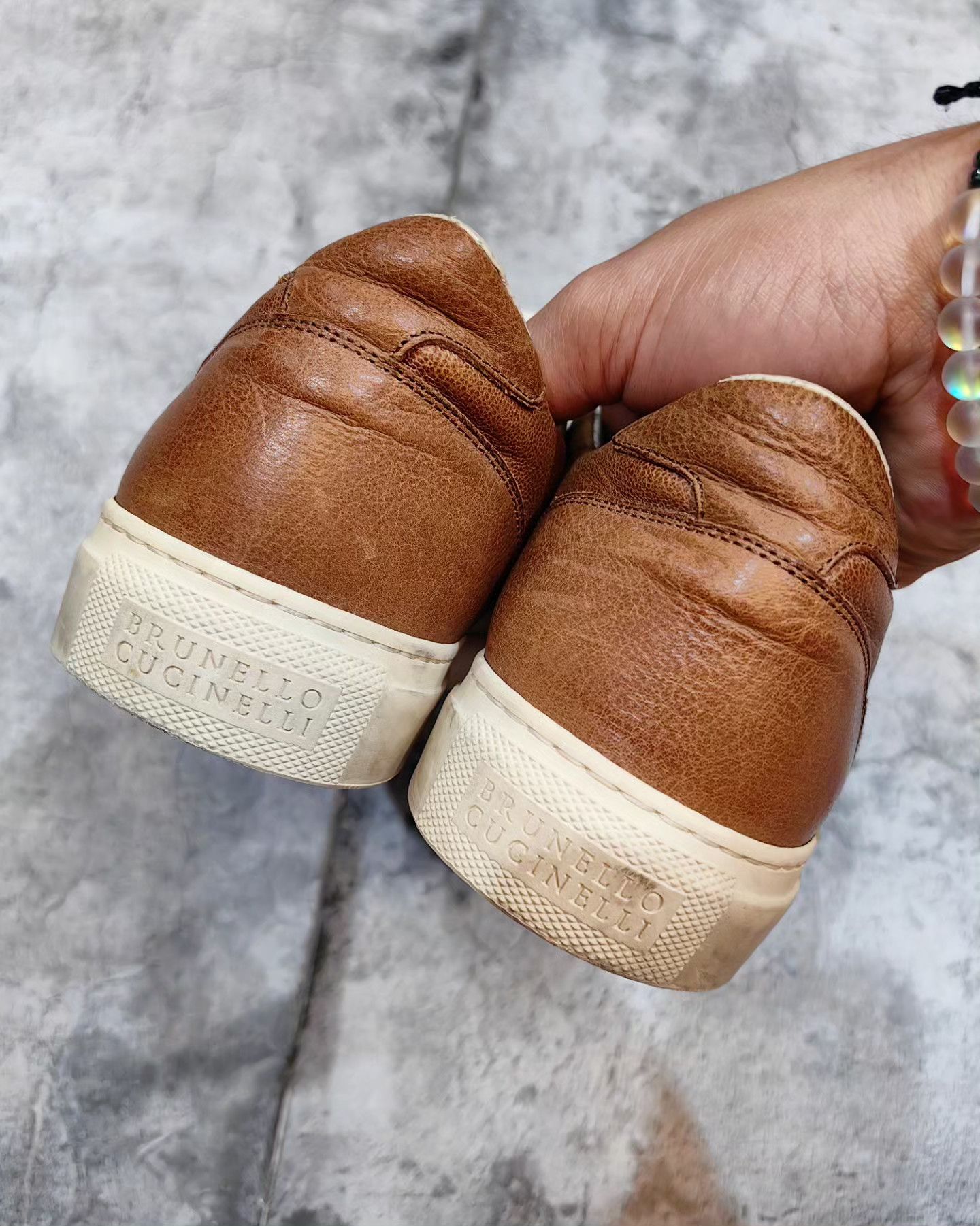Brunello Cucinelli Brunello cucinelli full grain leather sneakers Size US 8 / EU 41 - 4 Thumbnail