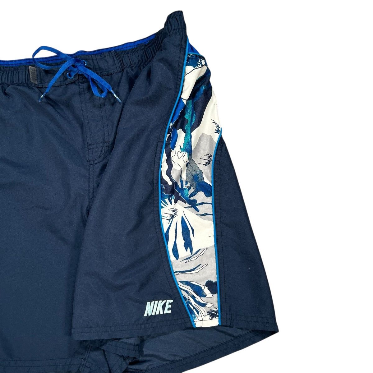 Nike Mens Nike Blue & White Floral Bathing Suit Swim Shorts Size US 36 / EU 52 - 3 Thumbnail