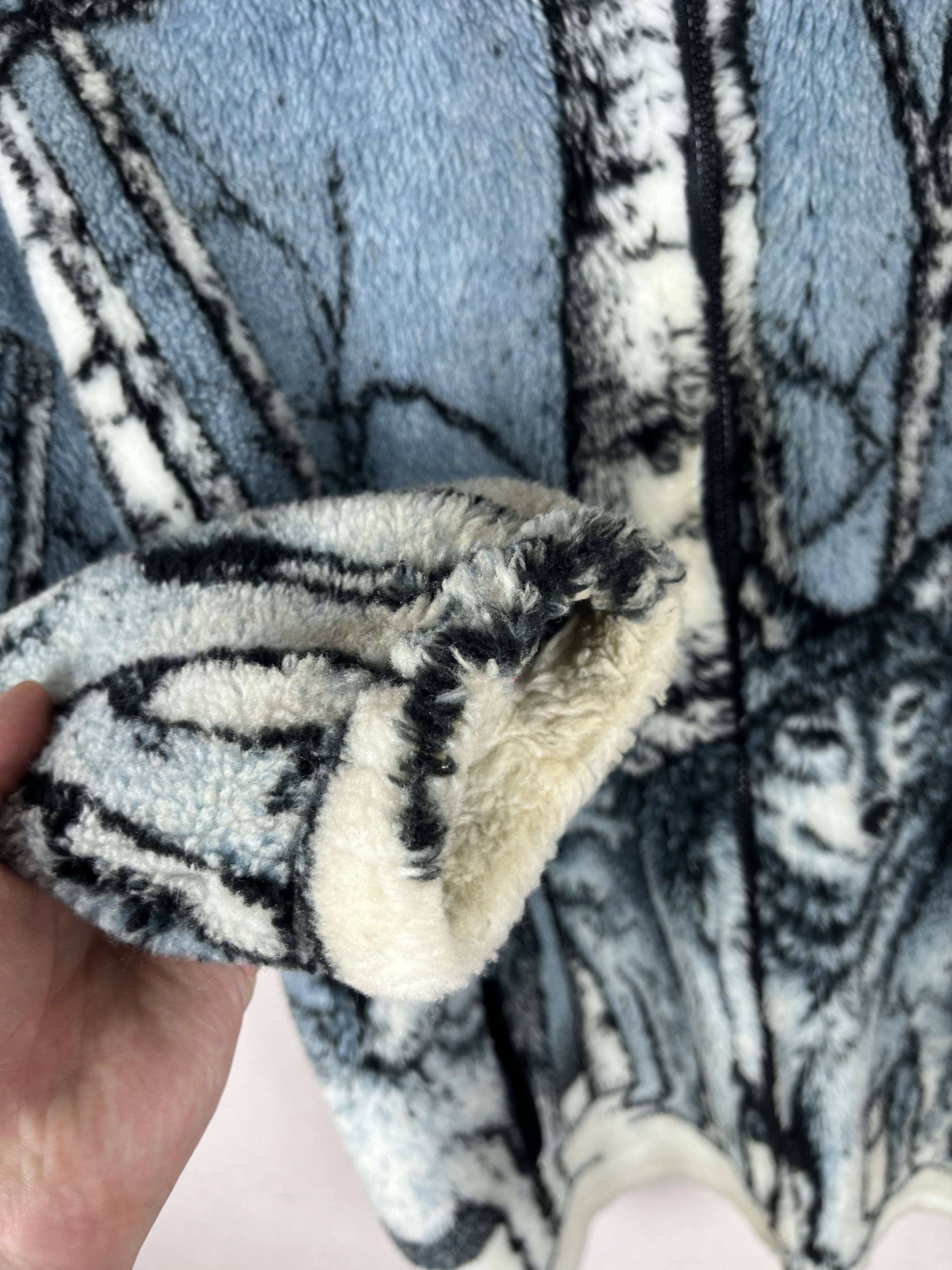 Vintage Vintage Wolf Sherpa Fleece Jacket Art Animal All Over Print Size US L / EU 52-54 / 3 - 5 Thumbnail