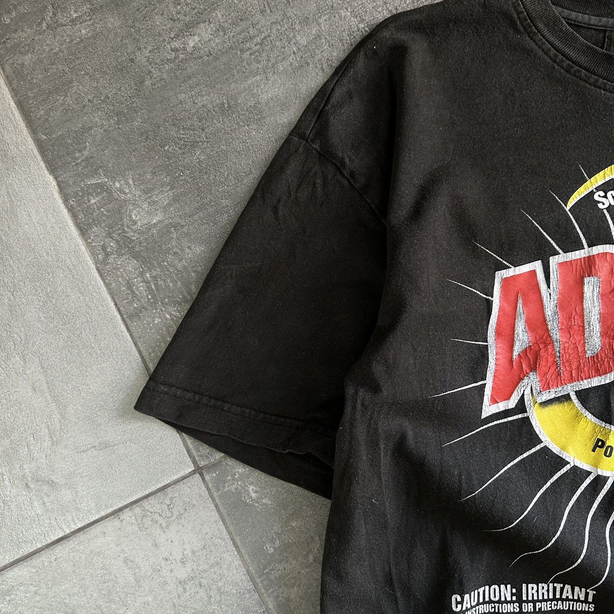 ADDICT × Vintage Vintage Japanese Style Addict T-shirts With Bleach Y2K 00s Size US M / EU 48-50 / 2 - 6 Thumbnail