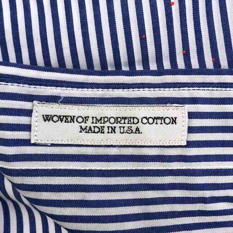 Comme des Garcons Homme Shirt Painted Striped Short Sleeve Button Up Navy/White Size US S / EU 44-46 / 1 - 8 Thumbnail