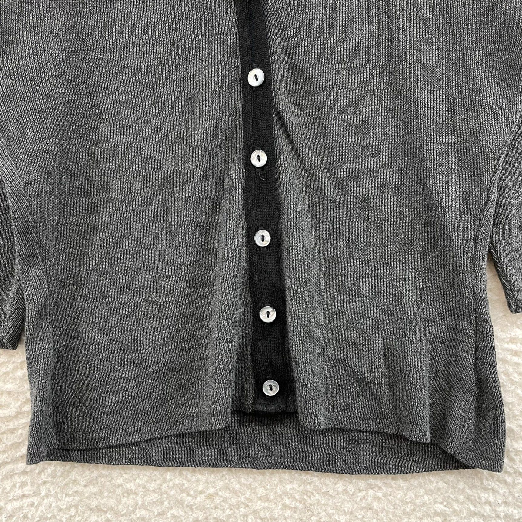 Vintage VINTAGE 90s Y2K Cardigan Sweater Top Small Black Grey Fair Isle Icelandic Nordic Arizona Jeans Women Small Cardigan Clothing Womens Size S / US 4 / IT 40 - 4 Thumbnail