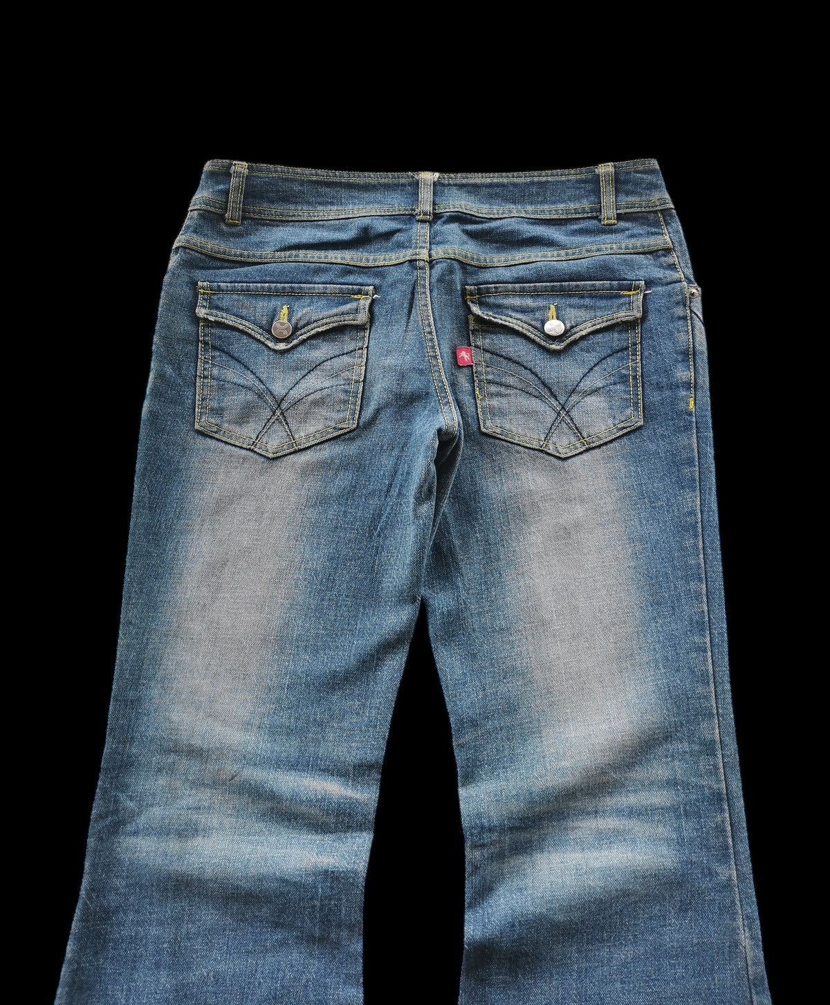 Japanese Brand Y2K Twisted Flare Bootcuts IL Basis Jeans Size 31" - 3 Thumbnail