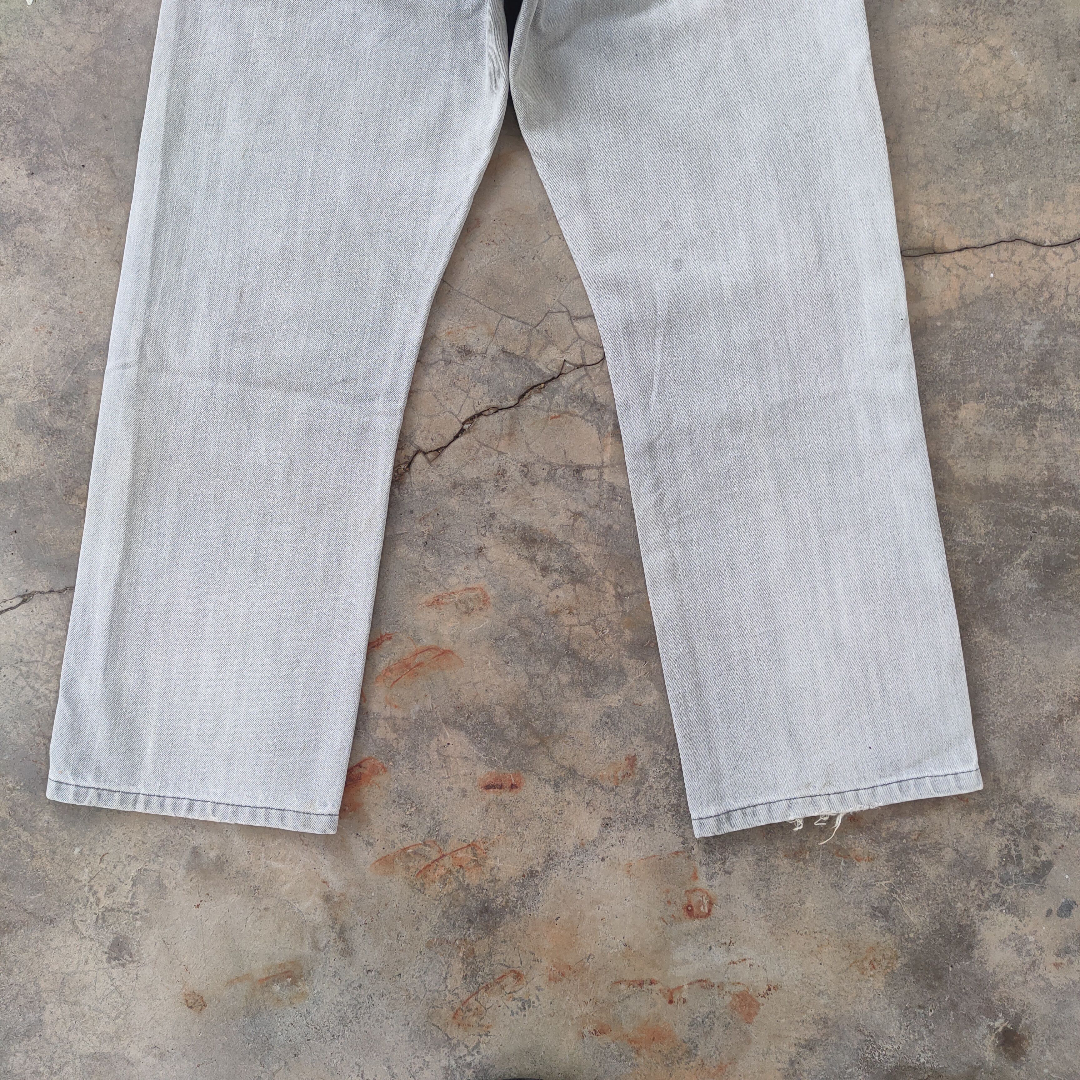 Japanese Brand W32 VINTAGE JAPANESE FADED GREY WHITE JEAN DENIM PANTS Size US 32 / EU 48 - 8 Thumbnail