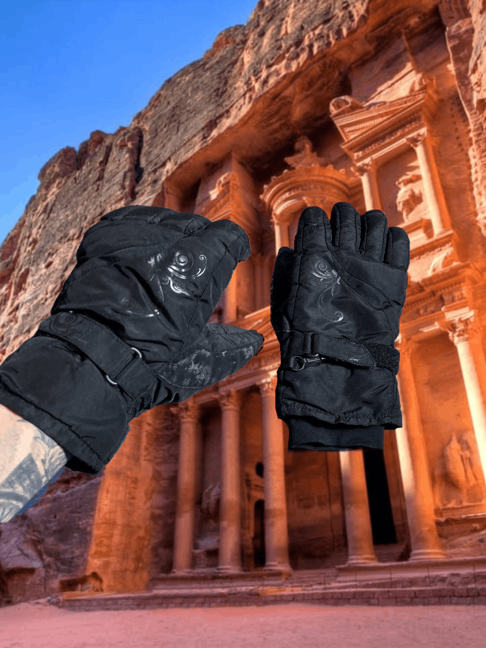 Salomon Gloves Salomon black Vintage streetwear Y2K Size ONE SIZE - 1 Thumbnail